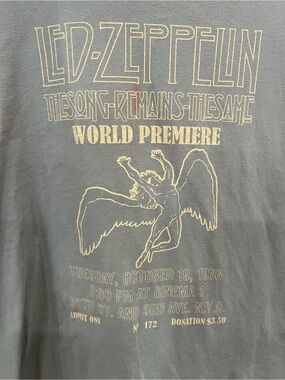 Vintage-Inspired Led Zeppelin Grey Graphic Tee
